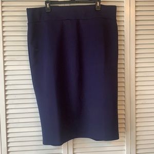 Navy pencil skirt